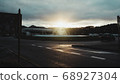 Sunset over a fountain near Ribadesella. 68927304