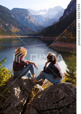 Two happy girls 68927644