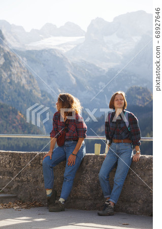 Two happy girls 68927646