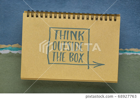 think outside the box - inspirational concept 68927763