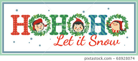 Hand drawn Christmas flat color vector decoration Hand drawn Christmas flat color vector decoration 68928074
