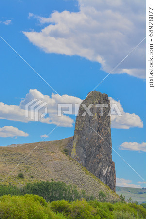 Finger Rock is a volcanic plug located in Stagecoach State Park in the Rocky Mountains,Yampa, Colorado Finger Rock is a volcanic plug located in Stagecoach State Park in the Rocky Mountains,Yampa, Colorado 68928077