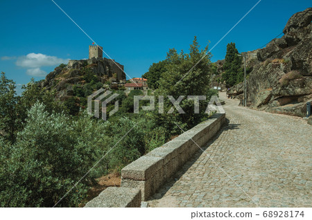 Street going towards the historical city center of Sortelha Street going towards the historical city center of Sortelha 68928174