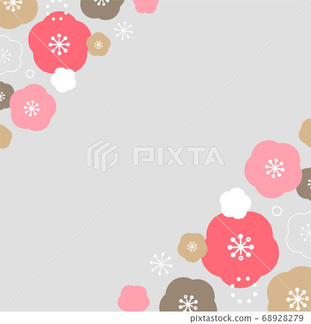 Japanese pattern plum background design 68928279