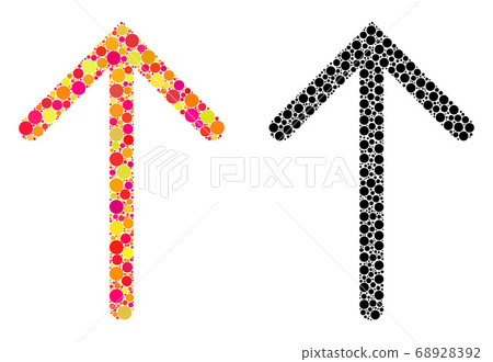 Dot Arrow Up Mosaic Icons Dot Arrow Up Mosaic Icons 68928392