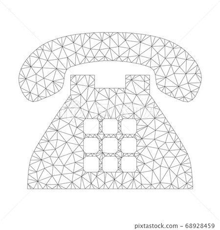 Mesh Vector Tone Phone Icon 68928459