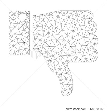Mesh Vector Thumb Down Icon 68928465