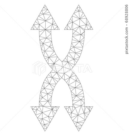 Mesh Vector Shuffle Arrows Vertical Icon 68928806