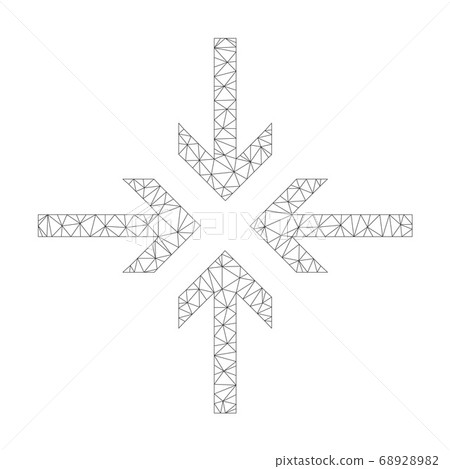 Mesh Vector Reduce Arrows Icon-插圖素材 [68928982] - PIXTA圖庫