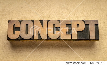 concept word abstract in vintage letterpress wood concept word abstract in vintage letterpress wood 68929143