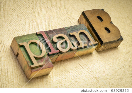 plan b concept in wood type 68929253