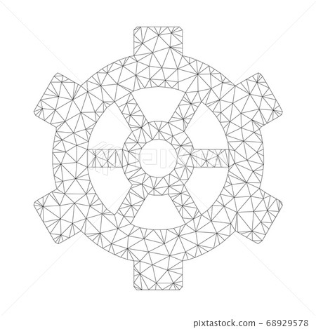 Mesh Vector Gear Icon Mesh Vector Gear Icon 68929578