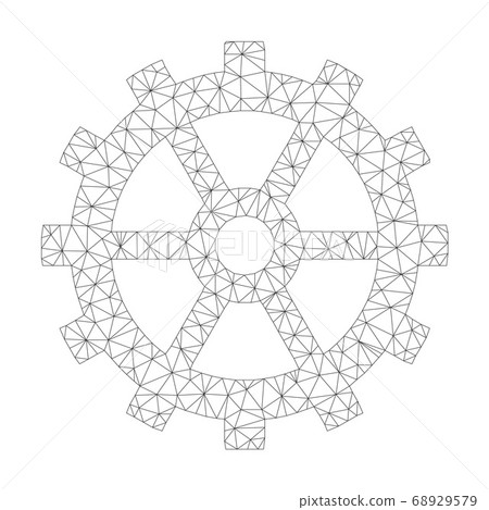 Mesh Vector Gear Icon Mesh Vector Gear Icon 68929579
