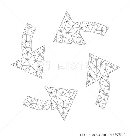 Mesh Vector Cyclone Arrows Icon 68929941