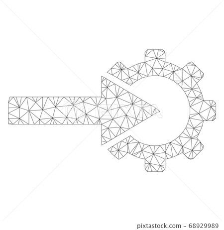 Mesh Vector Cog Integration Icon Mesh Vector Cog Integration Icon 68929989