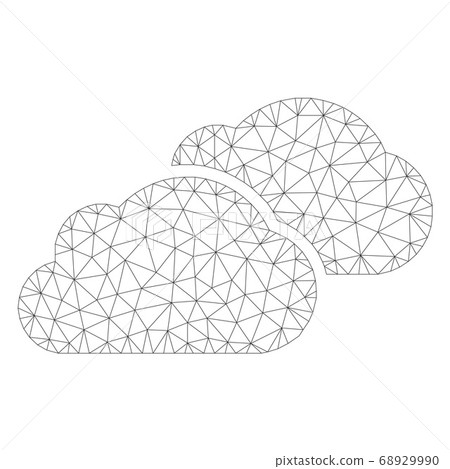 Mesh Vector Clouds Icon Mesh Vector Clouds Icon 68929990