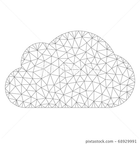 Mesh Vector Cloud Icon Mesh Vector Cloud Icon 68929991