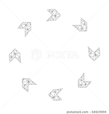 Mesh Vector Circulation Icon Mesh Vector Circulation Icon 68929994