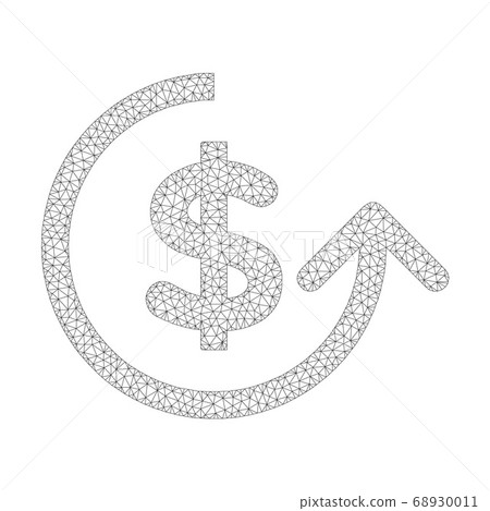 Mesh Vector Chargeback Icon Mesh Vector Chargeback Icon 68930011