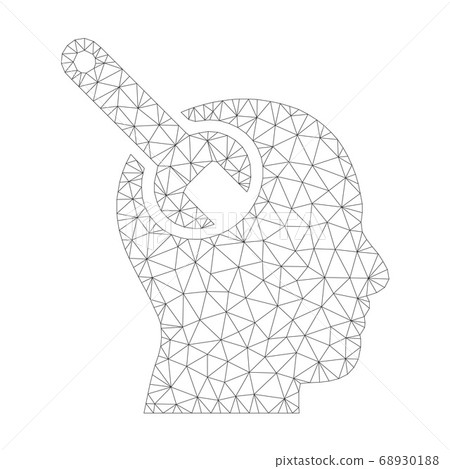 Mesh Vector Brain Tool Icon 68930188