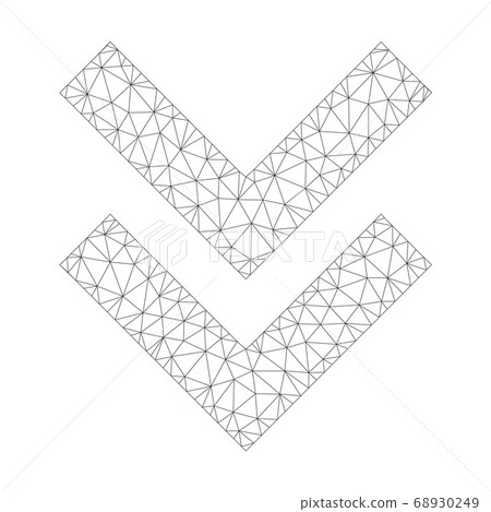 Mesh Vector Shift Down Icon Mesh Vector Shift Down Icon 68930249