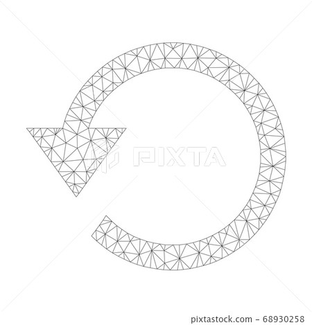 Mesh Vector Rotate Ccw Icon - Stock Illustration [68930258] - PIXTA
