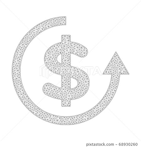 Mesh Vector Refund Icon Mesh Vector Refund Icon 68930260