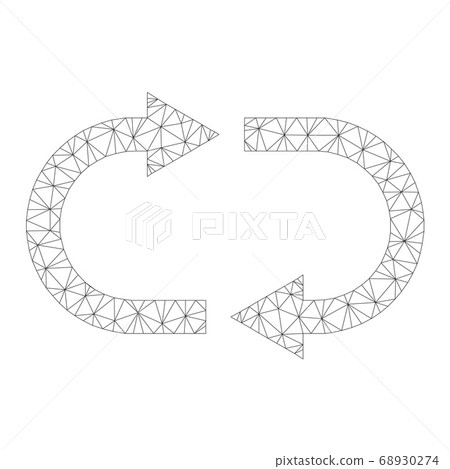 Mesh Vector Recycle Icon Mesh Vector Recycle Icon 68930274