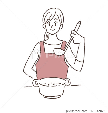 Woman cooking housework Woman cooking housework 68932876