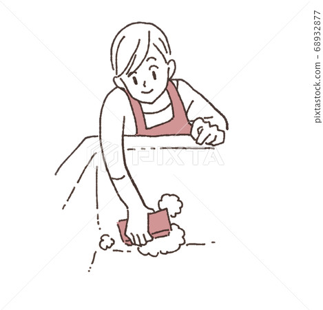 Woman cleaning housework 68932877
