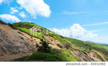 Kenashi Pass的風景(Kenashi Pass的Kenashi山和Kogushi硫磺纜車景觀) Kenashi Pass的風景(Kenashi Pass的Kenashi山和Kogushi硫磺纜車景觀) 68932960