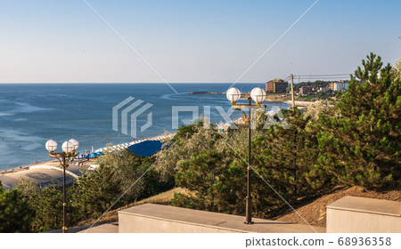 Public beach in Chernomorsk, Ukraine 68936358