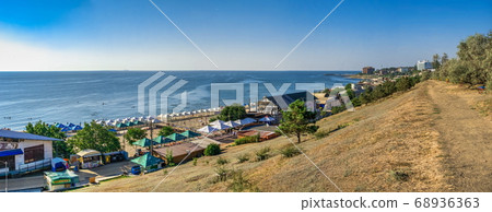 Public beach in Chernomorsk, Ukraine 68936363