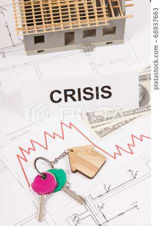 Keys, inscription crisis, dollars and downward graphs 68937663