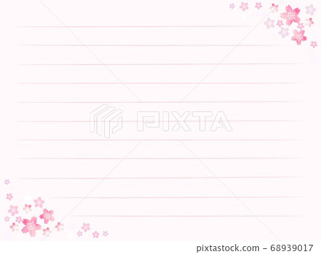 Cherry blossom stationery horizontal writing horizontal paper 68939017