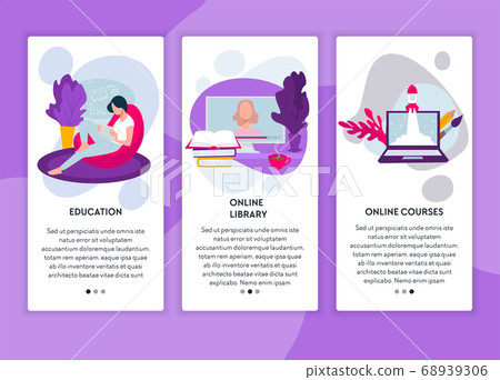 Online education with courses and library base web 68939306