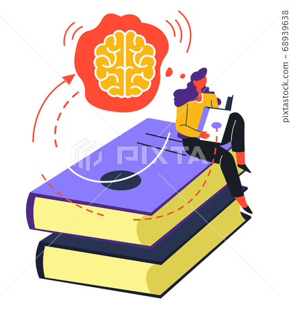 Self education and knowledge obtaining by reading books 68939638