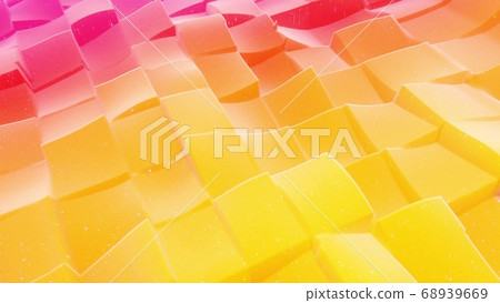 Beautiful abstract 3D background with gradient rainbow colors, surface with abstract waves or extruded wavy pattern on surface. Color gradient, soft matte material with glitter sparkles. Beautiful abstract 3D background with gradient rainbow colors, surface with abstract waves or extruded wavy pattern on surface. Color gradient, soft matte material with glitter sparkles. 68939669