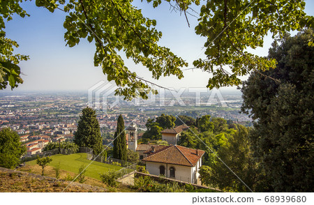 View of the city of Bergamo in Lombardy Italy from View of the city of Bergamo in Lombardy Italy from 68939680