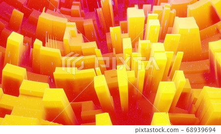 Beautiful abstract 3D background with warm gradient colors, surface with abstract waves or extruded wavy pattern on surface. Color gradient, soft matte material with glitter sparkles. Beautiful abstract 3D background with warm gradient colors, surface with abstract waves or extruded wavy pattern on surface. Color gradient, soft matte material with glitter sparkles. 68939694
