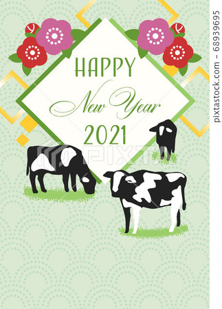 新年卡明信片模板肖像方向 新年卡明信片模板肖像方向 68939695