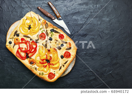 Italian focaccia bread 68940172