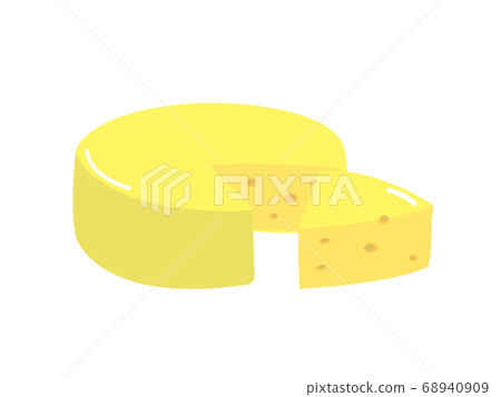 Whole cheese illustration material Whole cheese illustration material 68940909