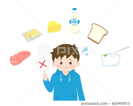 牛奶過敏男孩男孩 68940953