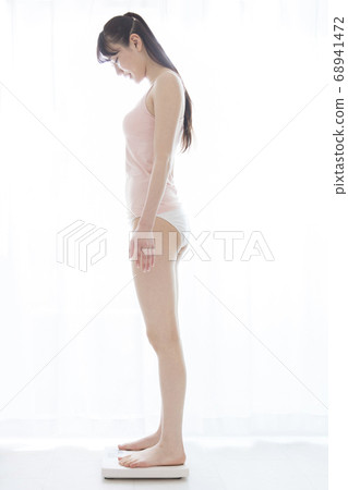 A woman on a scale A woman on a scale 68941472