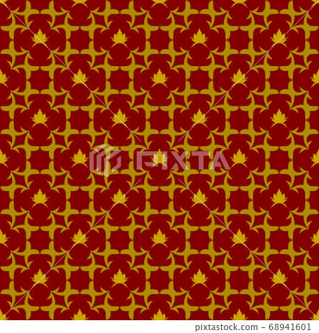 Dark red background with beautiful gold ornaments 68941601