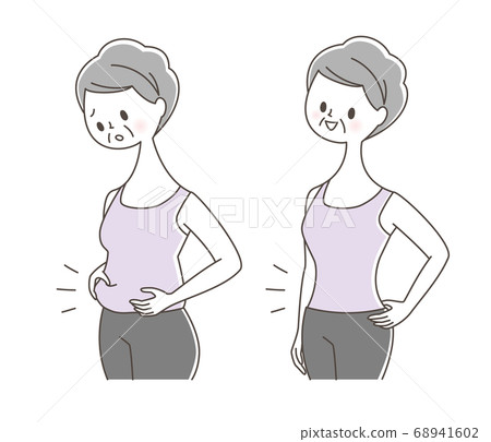 Senior Woman Diet Before After Senior Woman Diet Before After 68941602