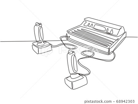 One Continuous Line Drawing Set Of Retro Old Stock Illustration 68942303 Pixta Choose your favorite joystick drawings from millions of available designs. pixta