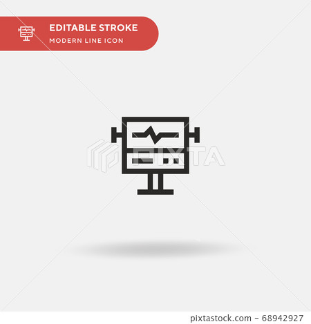 Monitor Simple vector icon. Illustration symbol design template for web mobile UI element. Perfect color modern pictogram on editable stroke. Monitor icons for your business project Monitor Simple vector icon. Illustration symbol design template for web mobile UI element. Perfect color modern pictogram on editable stroke. Monitor icons for your business project 68942927