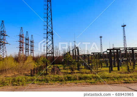 High voltage power transformer substation 68943965